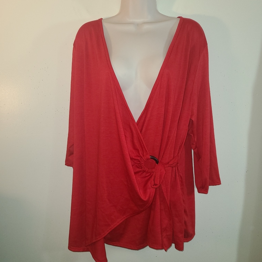Wrap-look blouse